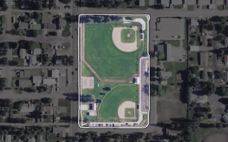 Aerial view of Sportsman's Park