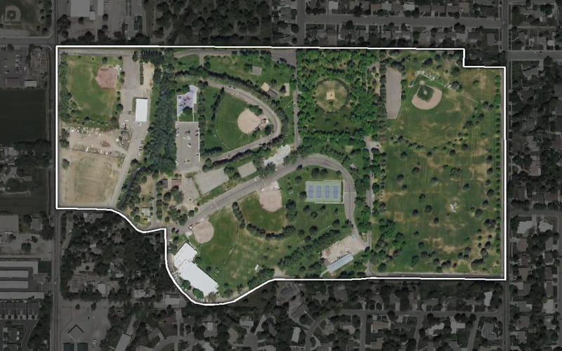 Aerial view of Tautphaus Park