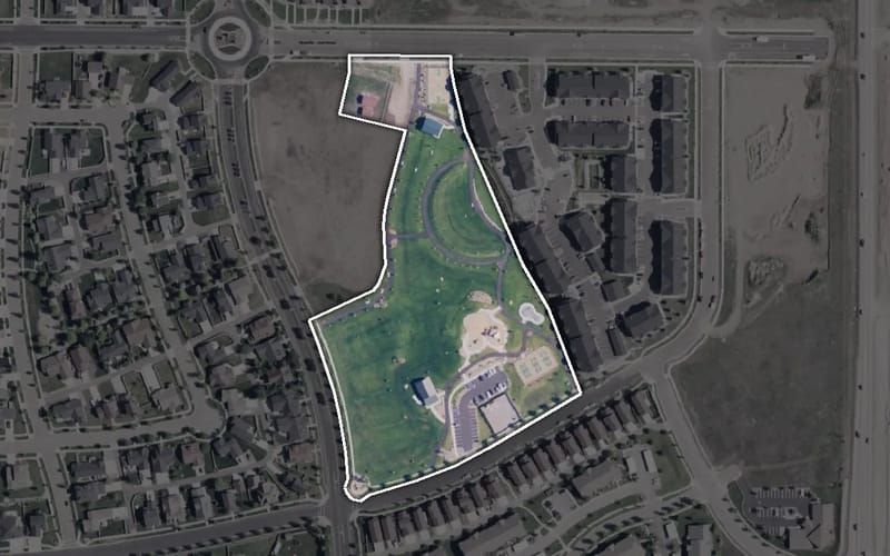 Aerial view of Tullamore Park