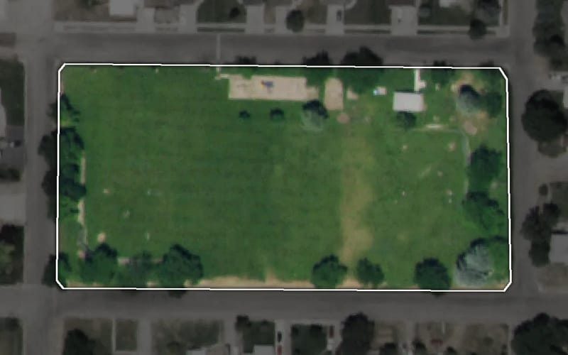 Aerial view of Vard Meadows Park