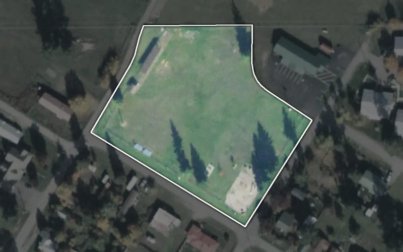 Aerial view of Veteran's Memorial Park