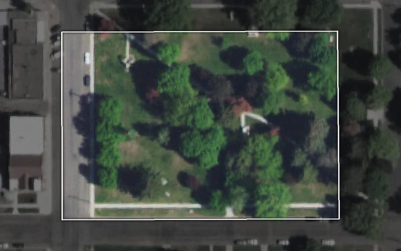 Aerial view of Veteran's Memorial Park
