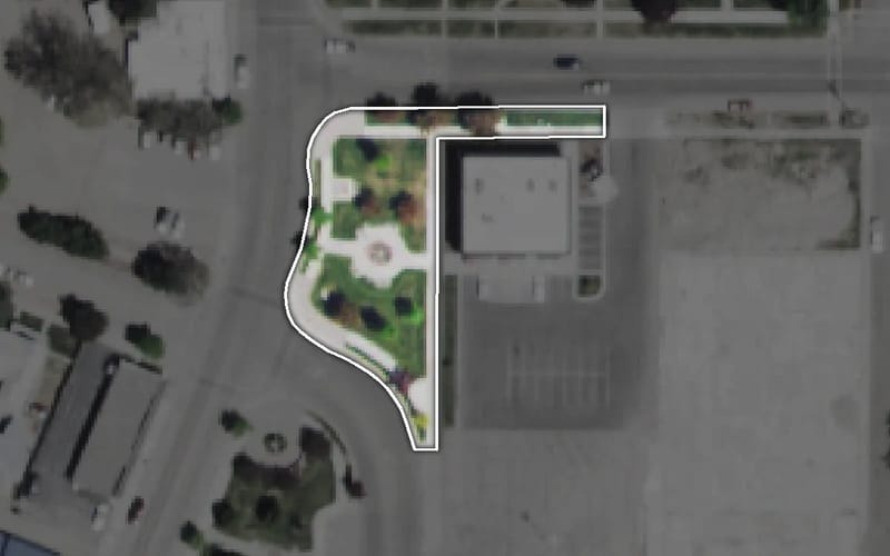 Aerial view of Veteran's Park