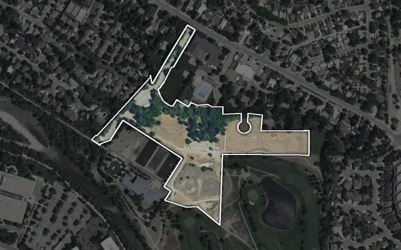 Aerial view of Warm Springs Park